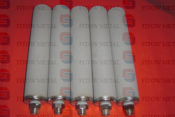 Sintered metal powder porous filter cartridge OD60*3*508