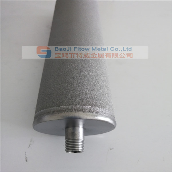  porous sintered titanium filter cartridg OD 60mm * length 245mm 